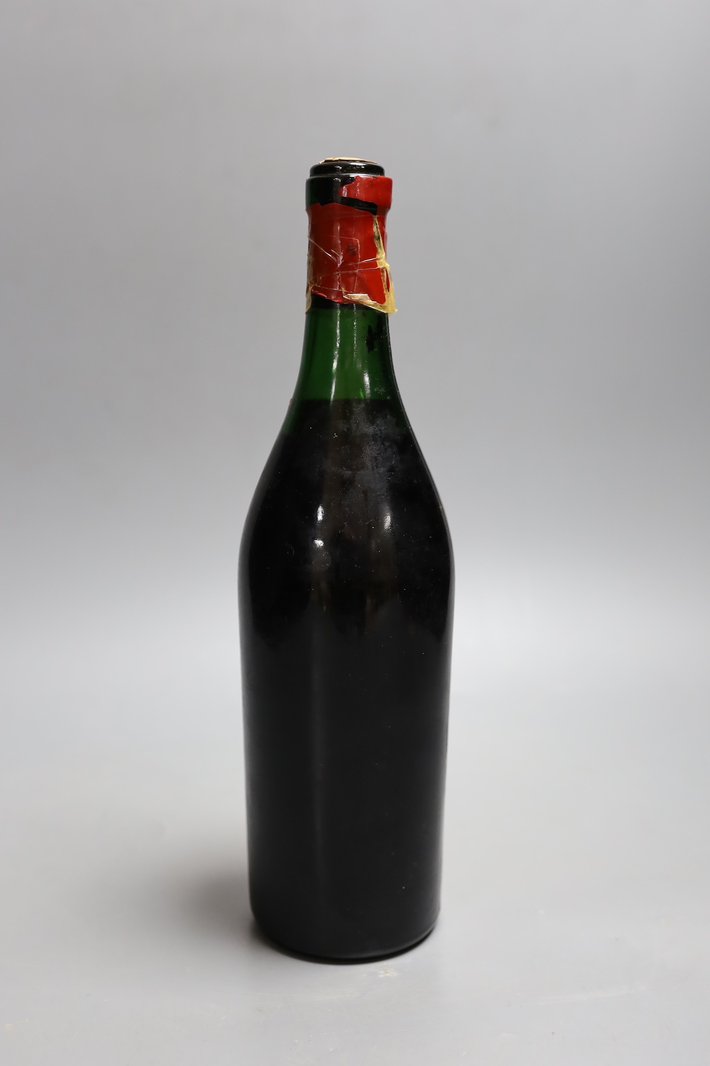 A bottle of Vosne Romanee Les Malconsorts 1959